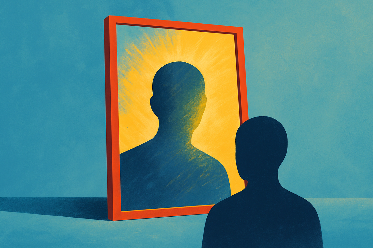 a conceptual illustration symbolizing self-examination and the pursuit of congruence